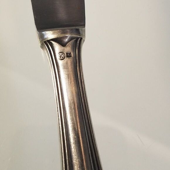 Vintage Gowe Wellner German Sliver Plate Knife Marke GW Gowe 90 18 - Picture 5 of 10